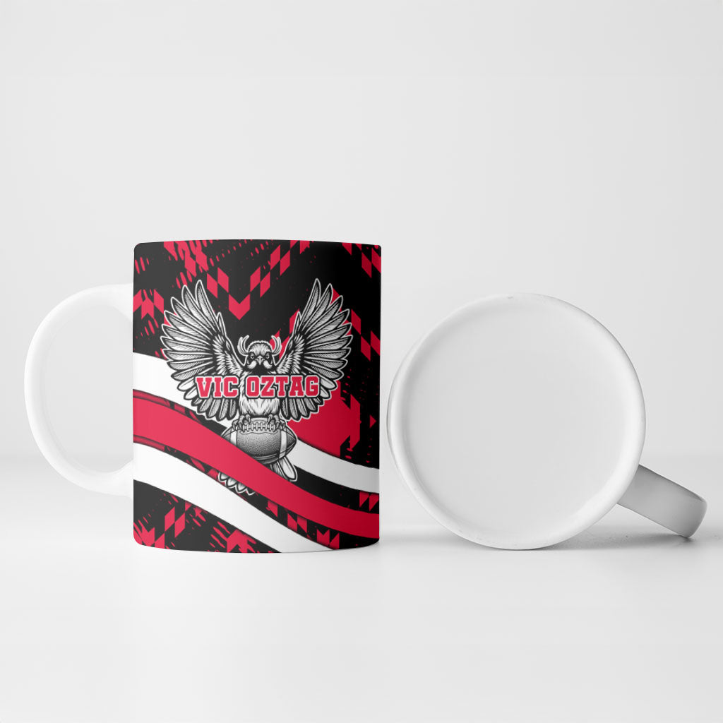 Personalized VIC Oztag Australia Bird Mascot Ceramic Mug Australian Flag