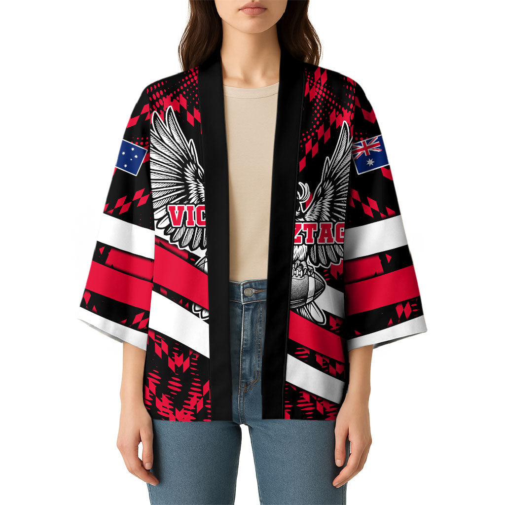 Personalized VIC Oztag Australia Bird Mascot Kimono Australian Flag