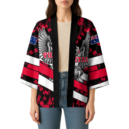 Personalized VIC Oztag Australia Bird Mascot Kimono Australian Flag