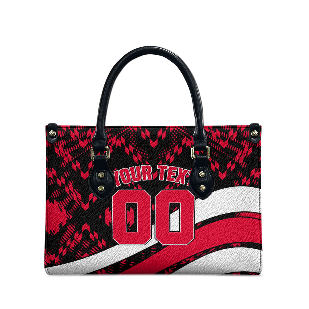 Personalized VIC Oztag Australia Bird Mascot Leather Bag Australian Flag