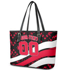 Personalized VIC Oztag Australia Bird Mascot Leather Tote Bag Australian Flag