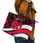 Personalized VIC Oztag Australia Bird Mascot Leather Tote Bag Australian Flag