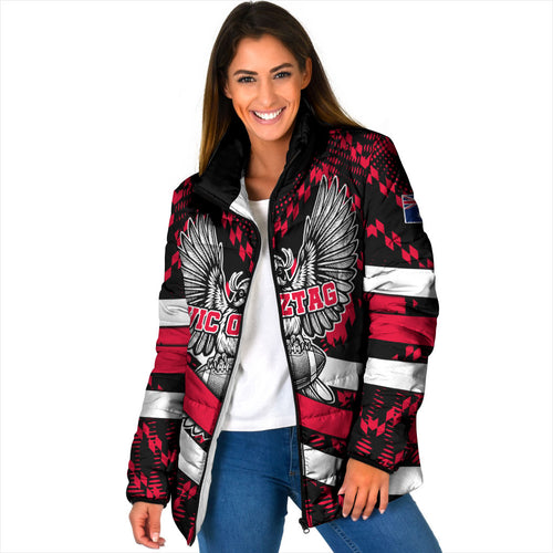 Personalized VIC Oztag Australia Bird Mascot Padded Jacket Australian Flag