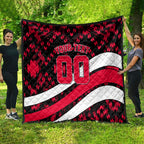 Personalized VIC Oztag Australia Bird Mascot Quilt Australian Flag