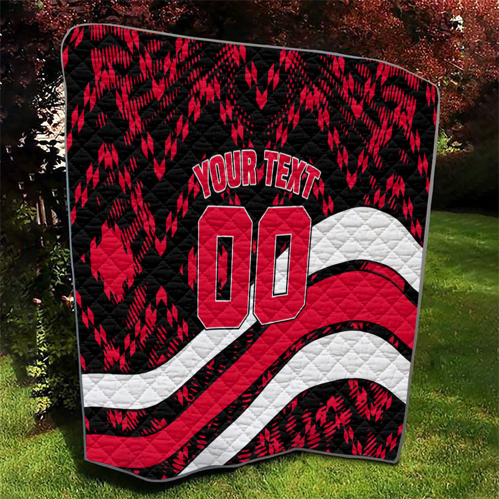 Personalized VIC Oztag Australia Bird Mascot Quilt Australian Flag