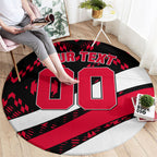 Personalized VIC Oztag Australia Bird Mascot Round Carpet Australian Flag