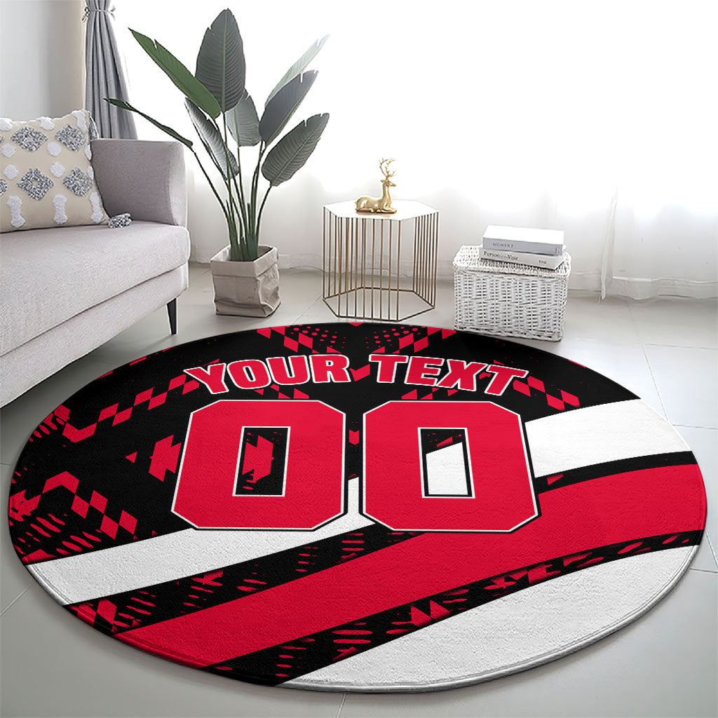 Personalized VIC Oztag Australia Bird Mascot Round Carpet Australian Flag