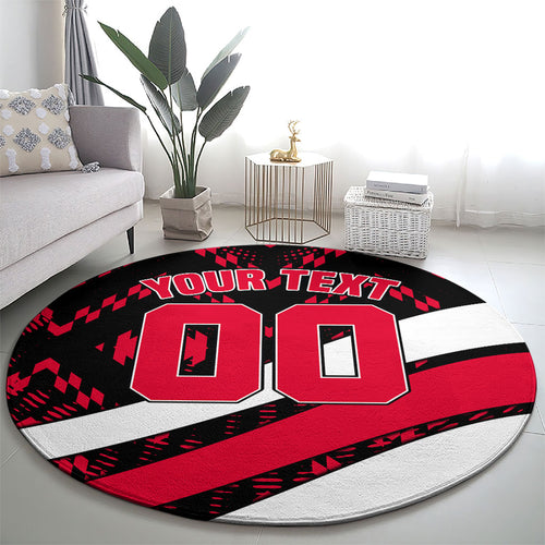 Personalized VIC Oztag Australia Bird Mascot Round Carpet Australian Flag