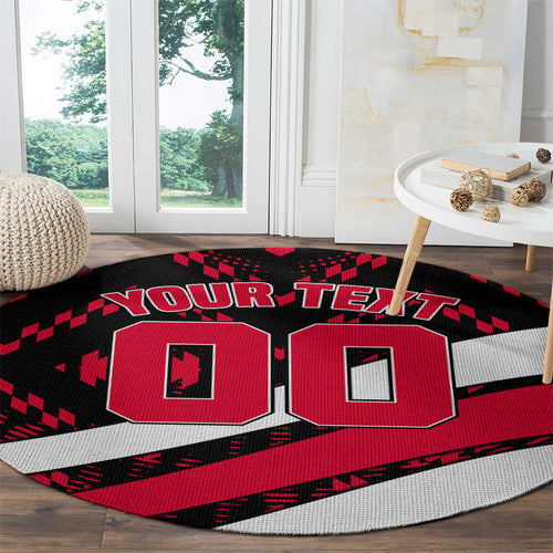 Personalized VIC Oztag Australia Bird Mascot Round Carpet Australian Flag