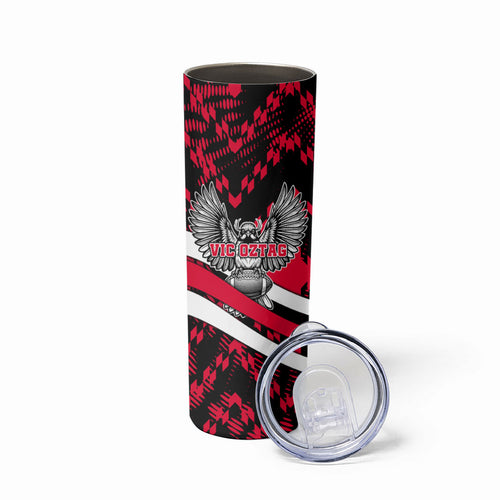 Personalized VIC Oztag Australia Bird Mascot Skinny Tumbler Australian Flag