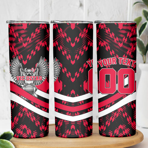 Personalized VIC Oztag Australia Bird Mascot Skinny Tumbler Australian Flag