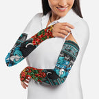 Personalized Port Adelaide Football Christmas Arm Sleeves Australian Football Mascot - Ugly Xmas Pattern Festive