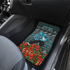 Personalized Port Adelaide Football Christmas Car Mats Australian Football Mascot - Ugly Xmas Pattern Festive