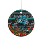 Port Adelaide Football Christmas Ceramic Ornament Australian Football Mascot - Ugly Xmas Pattern Festive