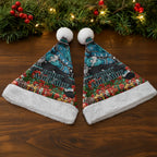 Port Adelaide Football Christmas Santa Hat Australian Football Mascot - Ugly Xmas Pattern Festive