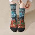 Personalized Port Adelaide Football Christmas Crew Socks Australian Football Mascot - Ugly Xmas Pattern Festive