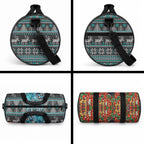 Personalized Port Adelaide Football Christmas Duffle Bag Australian Football Mascot - Ugly Xmas Pattern Festive