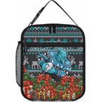 Personalized Port Adelaide Football Christmas Lunch Bag Australian Football Mascot - Ugly Xmas Pattern Festive