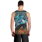 Personalized Port Adelaide Football Christmas Men Tank Top Australian Football Mascot - Ugly Xmas Pattern Festive