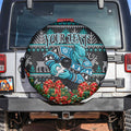 Personalized Port Adelaide Football Christmas Spare Tire Cover Australian Football Mascot - Ugly Xmas Pattern Festive