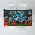 Personalized Port Adelaide Football Christmas Tablecloth Australian Football Mascot - Ugly Xmas Pattern Festive