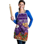 Personalized Dockers Football Christmas Apron Australian Football Mascot - Ugly Xmas Pattern Festive
