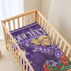Personalized Dockers Football Christmas Baby Bed Cover Australian Football Mascot - Ugly Xmas Pattern Festive