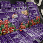 Personalized Dockers Football Christmas Back Car Seat Cover Australian Football Mascot - Ugly Xmas Pattern Festive