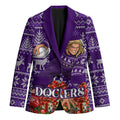 Personalized Dockers Football Christmas Blazer Australian Football Mascot - Ugly Xmas Pattern Festive