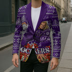 Personalized Dockers Football Christmas Blazer Australian Football Mascot - Ugly Xmas Pattern Festive