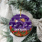 Dockers Football Christmas Ceramic Ornament Australian Football Mascot - Ugly Xmas Pattern Festive