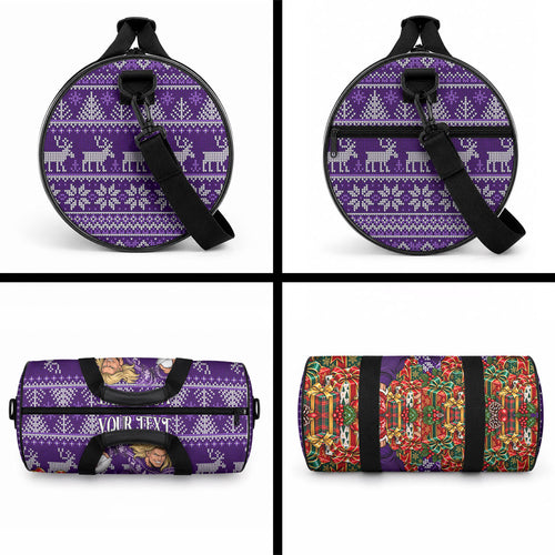 Personalized Dockers Football Christmas Duffle Bag Australian Football Mascot - Ugly Xmas Pattern Festive