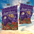 Personalized Dockers Football Christmas Garden Flag Australian Football Mascot - Ugly Xmas Pattern Festive