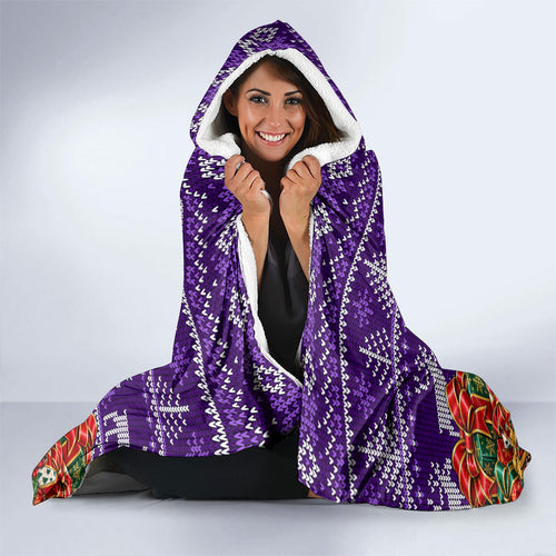 Personalized Dockers Football Christmas Hooded Blanket Australian Football Mascot - Ugly Xmas Pattern Festive