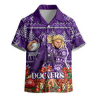 Personalized Dockers Football Christmas Kid Hawaiian Shirt Australian Football Mascot - Ugly Xmas Pattern Festive
