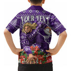 Personalized Dockers Football Christmas Kid Hawaiian Shirt Australian Football Mascot - Ugly Xmas Pattern Festive