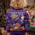 Personalized Dockers Football Christmas Kid Ugly Christmas Sweater Australian Football Mascot - Ugly Xmas Pattern Festive