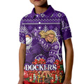 Personalized Dockers Football Christmas Kid Polo Shirt Australian Football Mascot - Ugly Xmas Pattern Festive