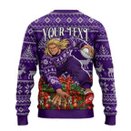 Personalized Dockers Football Christmas Ugly Christmas Sweater Australian Football Mascot - Ugly Xmas Pattern Festive