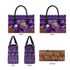 Personalized Dockers Football Christmas Leather Bag Australian Football Mascot - Ugly Xmas Pattern Festive