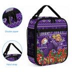 Personalized Dockers Football Christmas Lunch Bag Australian Football Mascot - Ugly Xmas Pattern Festive