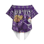 Personalized Dockers Football Christmas Off Shoulder Wrap Waist Top Australian Football Mascot - Ugly Xmas Pattern Festive