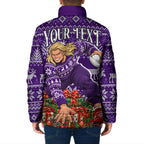 Personalized Dockers Football Christmas Padded Jacket Australian Football Mascot - Ugly Xmas Pattern Festive