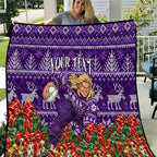 Personalized Dockers Football Christmas Quilt Australian Football Mascot - Ugly Xmas Pattern Festive