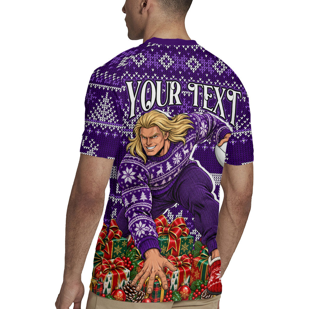 Personalized Dockers Football Christmas Rugby Jersey Australian Football Mascot - Ugly Xmas Pattern Festive