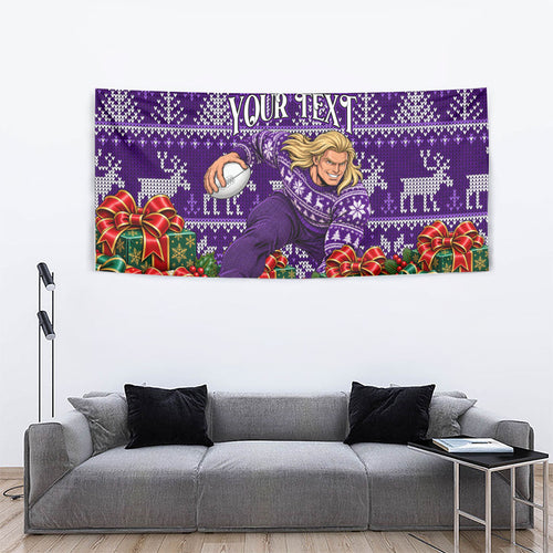 Personalized Dockers Football Christmas Tapestry Australian Football Mascot - Ugly Xmas Pattern Festive