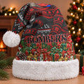 Bombers Football Christmas Santa Hat Australian Football Mascot - Ugly Xmas Pattern Festive