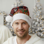 Bombers Football Christmas Santa Hat Australian Football Mascot - Ugly Xmas Pattern Festive