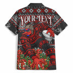 Personalized Bombers Football Christmas Hawaiian Shirt Australian Football Mascot - Ugly Xmas Pattern Festive