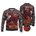 Personalized Bombers Football Christmas Ugly Christmas Sweater Australian Football Mascot - Ugly Xmas Pattern Festive